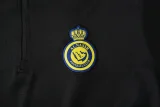 24-25 Al-Nassr Black Half Pull Tracksuit (半拉链)