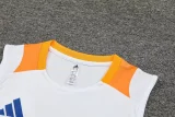 2024 AD White Tank top and shorts suit