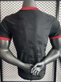 24-25 Man Utd Black Casual style Player Version Soccer Jersey *三叶草