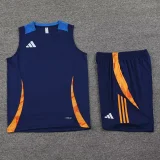 2024 AD Royal blue Tank top and shorts suit
