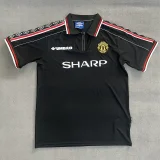 24-25 Man Utd Black Retro Edition Polo Short Sleeve