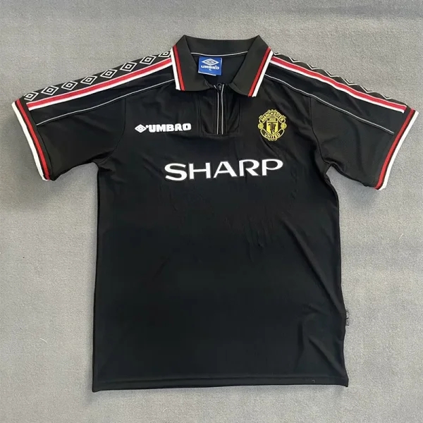 24-25 Man Utd Black Retro Edition Polo Short Sleeve