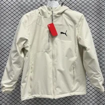 2024 Puma Thickened warm Beige Outdoor Jackets #F10加绒冲锋衣