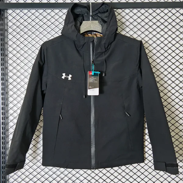 2024 Under Armour Thickened warm Black Outdoor Jackets #A803加绒冲锋衣