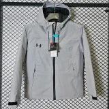 2024 Under Armour Thickened warm Grey Outdoor Jackets #A803加绒冲锋衣