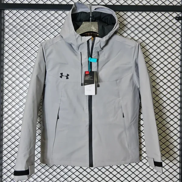 2024 Under Armour Thickened warm Grey Outdoor Jackets #A803加绒冲锋衣