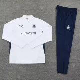 24-25 Marseille White Half Pull Tracksuit (半拉链)
