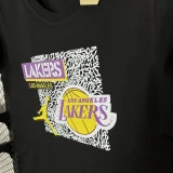 T132 Lakers Jordan Black High Quality Casual T-Shirt