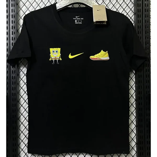 T124 NK Black High Quality Casual T-Shirt #海绵宝宝