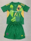 24-25 Boca Green GoalKeeper Kids Soccer Jersey