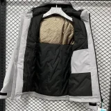 24-25 PSG Jordan Cotton Thickened warm Grey Outdoor Jackets #A805加棉冲锋衣