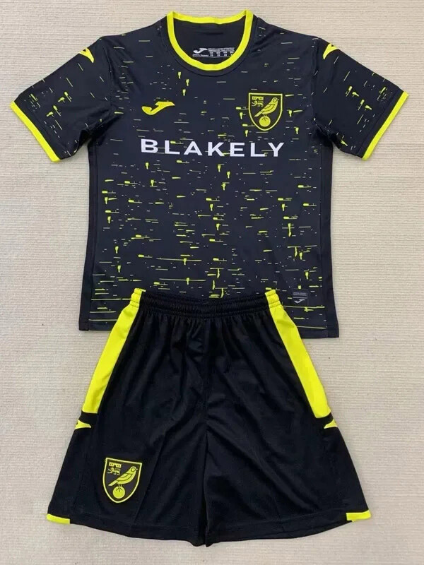 24-25 Norwich City Away Kids Soccer Jersey