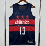24-25 Wizards POOLE #13 Royal blue Top Quality Hot Pressing NBA Jersey (Trapeze Edition)飞人版
