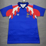 1990-1991 France Home Retro Soccer Jersey