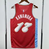 24-25 Grizzlies KAWAMURA #17 Red City Edition Top Quality Hot Pressing NBA Jersey
