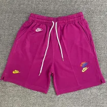 CN02紫 NK Purple Embroidered Multicolor Logo Casual Short Pants