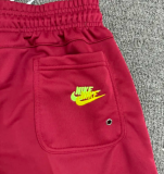 CN02枣红 NK Jujube red Embroidered Multicolor Logo Casual Short Pants