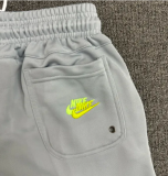 CN02灰 NK Grey Embroidered Multicolor Logo Casual Short Pants