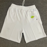 CN02白 NK White Embroidered Multicolor Logo Casual Short Pants