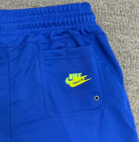 CN02深彩蓝 NK Blue Embroidered Multicolor Logo Casual Short Pants
