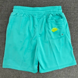 CN02湖绿 NK Green Embroidered Multicolor Logo Casual Short Pants