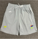 CN02灰 NK Grey Embroidered Multicolor Logo Casual Short Pants