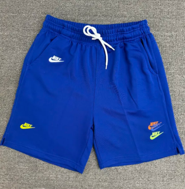 CN02深彩蓝 NK Blue Embroidered Multicolor Logo Casual Short Pants