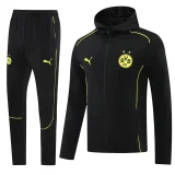 2024-25 Dortmund Black Hoodie Jacket Tracksuit #02