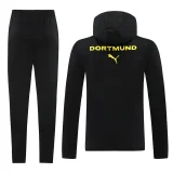 2024-25 Dortmund Black Hoodie Jacket Tracksuit #02