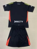 24-25 River Plate Black Goalkeeper Kids Soccer Jersey