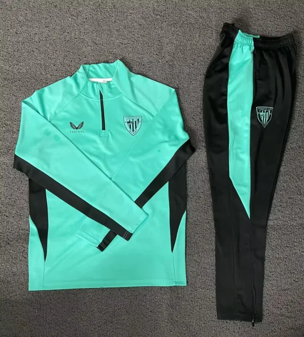 4-25 Bilbao Green Half Pull Tracksuit (Pants Have Pocket)(半拉链)