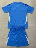 24-25 Leeds United Lake blue GoalKeeper Kids Soccer Jersey