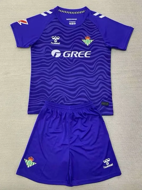 24-25 Real Betis Purple GoalKeeper Kids Soccer Jersey