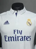 2016-2017 RMA Home Player Version 长袖球员 Long Sleeve Retro Soccer Jersey