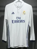 2016-2017 RMA Home Player Version 长袖球员 Long Sleeve Retro Soccer Jersey