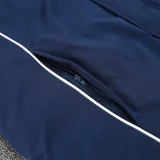 24-25 Man Utd Royal Blue Hooded Windbreaker Fabric Cotton Coat #G220