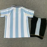 1998 Argentina Home Kids Retro Soccer Jersey