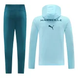 2024-25 Marseille Light blue Hoodie Jacket Tracksuit #01