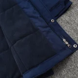 24-25 Royal Blue Hooded Windbreaker Fabric Cotton Coat  #G229光板