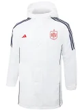 24-25 Spain White Hooded Windbreaker Fabric Cotton Coat #G231