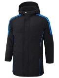 24-25 Black Hooded Windbreaker Fabric Cotton Coat  #G229光板