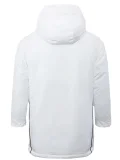 24-25 Spain White Hooded Windbreaker Fabric Cotton Coat #G231