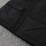 24-25 Black Hooded Windbreaker Fabric Cotton Coat #G264光板
