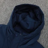 24-25 Royal Blue Hooded Windbreaker Fabric Cotton Coat #G263光板