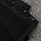 24-25 Black Hooded Windbreaker Fabric Cotton Coat #G264光板