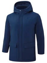 24-25 Royal Blue Hooded Windbreaker Fabric Cotton Coat #G263光板