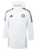 24-25 Bayern White Hooded Windbreaker Fabric Cotton Coat #G197