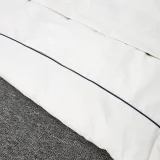 24-25 Flamengo White Hooded Windbreaker Fabric Cotton Coat #G205(黑标)