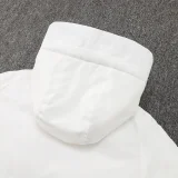 24-25 Flamengo White Hooded Windbreaker Fabric Cotton Coat #G205(黑标)