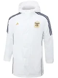 24-25 Argentina White Hooded Windbreaker Fabric Cotton Coat #G183(金标)